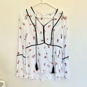 LC Lauren Conrad Floral Blouse